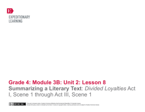 Grade 4 Module 3B, Unit 2, Lesson 8