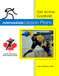Get Active! Goalball – Intermediate Lesson Plans