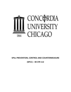SPILL PREVENTION, CONTROL AND COUNTERMEASURE