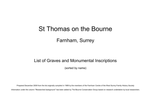 St Thomas on the Bourne - Bourne Conservation Group`s
