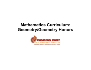 Geom/Geom Honors Model Curriculum