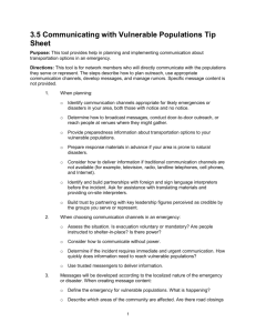 3.5 Communicating with Vulnerable Populations Tip Sheet