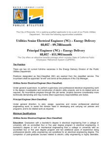 Utilities Senior Electrical Engineer (NC)