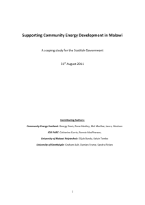 Supporting Community Energy Development in Malawi