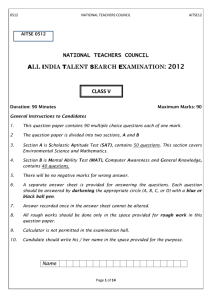 SET 2 - - National Teachers Council Exams