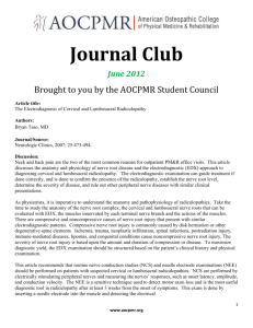 AOCPMR Journal Club June 20112 Article Discussion