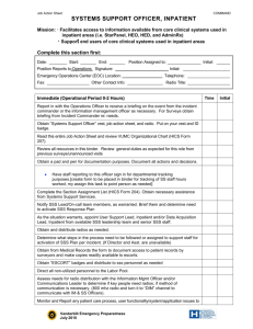 SSS Officer Inpatient Job Action Sheet (use when EOC is open)