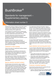 standards for management supplementary planting