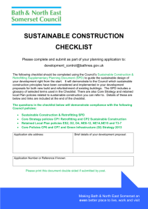 Sustainable Construction Checklist