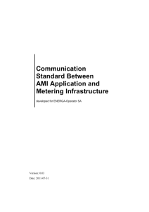 Communication Standard Between AMI Application and Metering