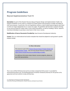 CDBG-DR Buyout Program Guidelines