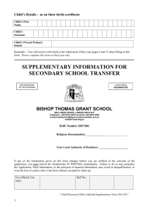 here - Bishop Thomas Grant School