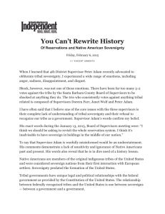 You Can`t Rewrite History - Santa Ynez Band of Chumash Indians