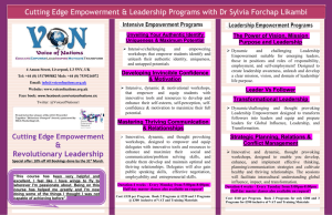 Cutting Edge Leadership & Empowerment Programs @Voice of