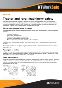 Tractor and rural machinery safety