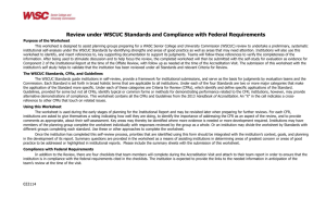 Review under WSCUC Standards and Compliance with Federal
