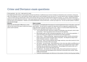 Crime and Deviance exam questions Crime questions – Qu. 1 & 2