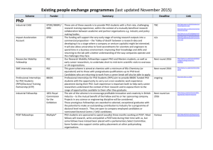Existing people exchange programmes