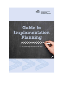 Guide to Implementation Planning
