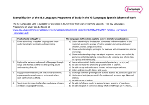 Exemplification of the KS2 Languages PoS in Spanish Y3