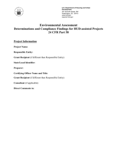 Part 58 Environmental Assessment Form