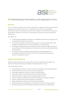 ASI Membership Classes - Aluminium Stewardship Initiative