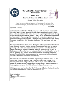 Important Information - Our Lady of the Rosary Catholic School