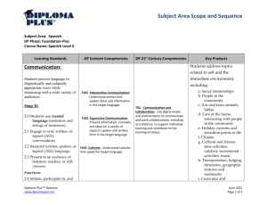 Spanish 2B Spring 2014 - Diploma Plus Net / Main Page