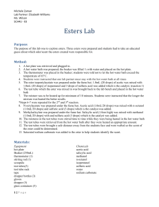 Esters Lab - WilsonSCH4U-02-2012