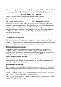 Psychotropic PRN protocol template NOT for Behaviour Control
