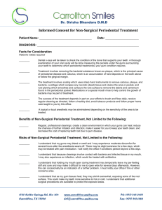 Consent form for Non Surgical Periodontal Treatment