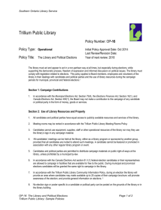 Trillium Public Library Sample Policies