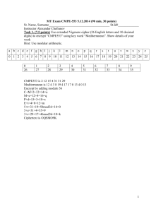 MT Exam CMPE-553 5.12.2014 (90 min, 30 points)