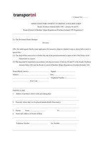 Appendix 1 Application for consent to deposit a Builder`s Skip Word