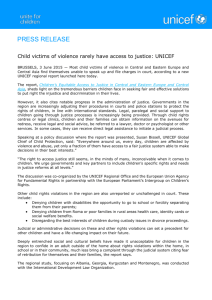 Child victims of violence rarely have access to justice: UNICEF