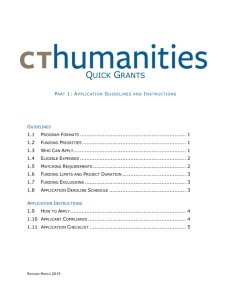 Quick Grants - Connecticut Humanities Council