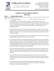 parent involvement policy 2015-2016