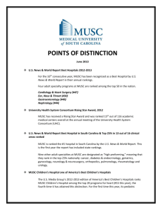 musc points of distinction - Medical University of South Carolina