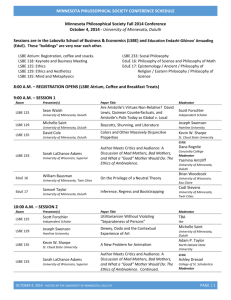 minnesota philosophical society conference schedule