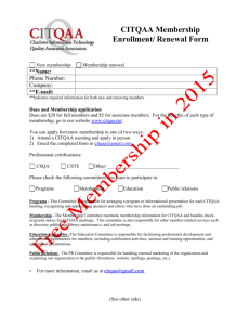 Membership Enrollment Form