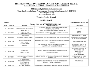 Schedule - aditya institute of technology & management