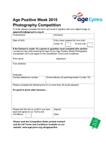 Photography Competition Entry Form 2015