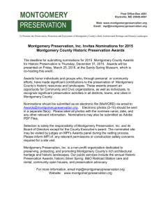 nomination form 2015 montgomery county historic preservation