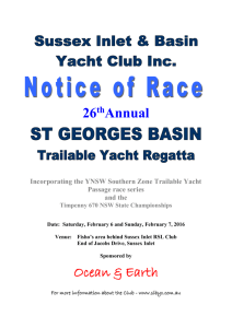 Nor 2016 regatta - Sussex Inlet & Basin Yacht Club