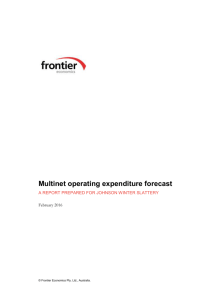 Multinet operating expenditure forecast