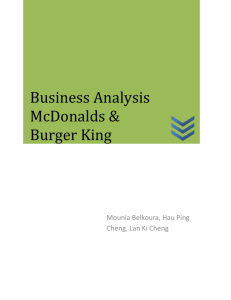Business Analysis McDonalds & Burger King