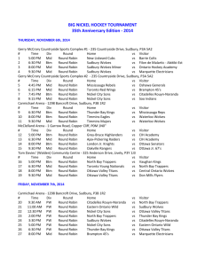 schedule14 - Big Nickel Hockey Tournament