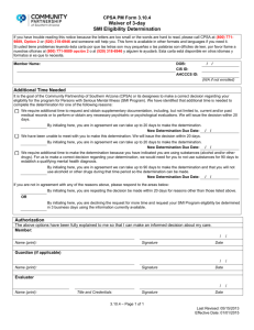 CPSA PM Form 3.10.4, Waiver of 3-day SMI Eligibility Determination