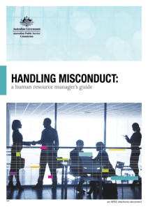 Handling misconduct - Australian Public Service Commission