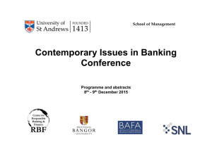 Contemporary Issues in Banking Conference Dec 2015 Programme